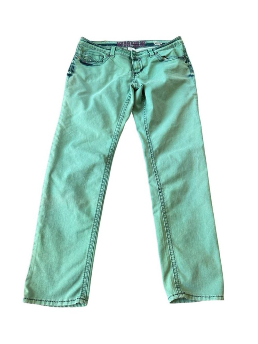Hydraulic Y2K Gramercy Original Jegging Sz 11/12 Green Low Rise Pants Streetwear